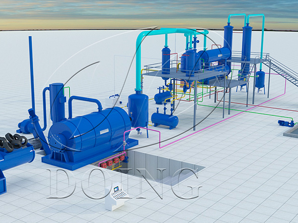 废轮胎废塑料热裂解炼油设备